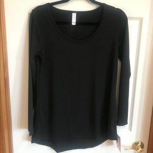 XS Lularoe Lynnae Noir Solid Black